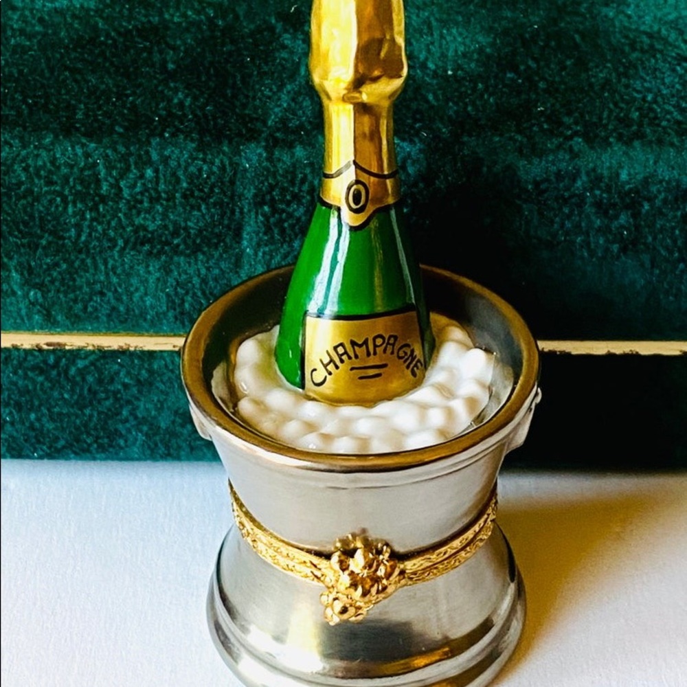 Limoges, Silver Champagne Bucket, MINIATURES, COLLECTABLE